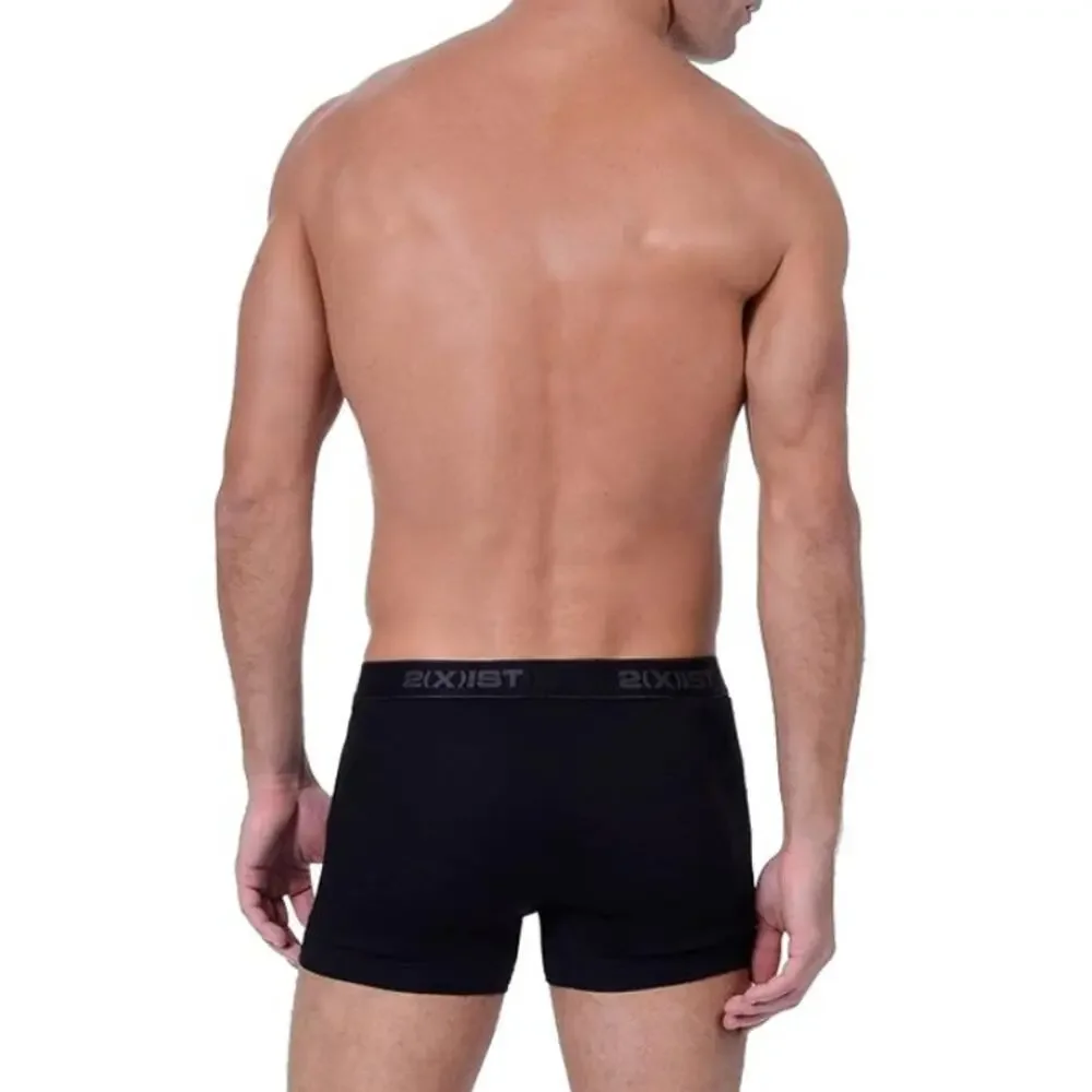 2(x)ist Men's Black Cotton Essential Boxer Briefs Underwear Size M 3-Pack
